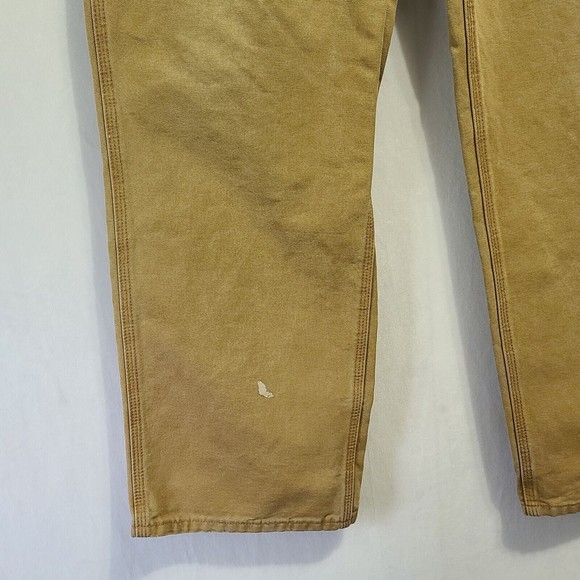 Carhartt Jeans Dungaree Fit Men's Size 38x34 Brown Carpenter Pants - Picture 11 of 13
